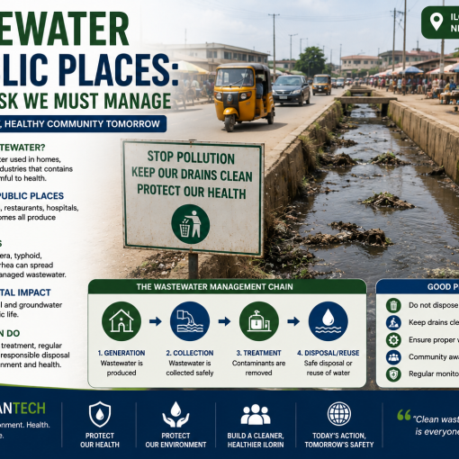 Waste water in public spaces