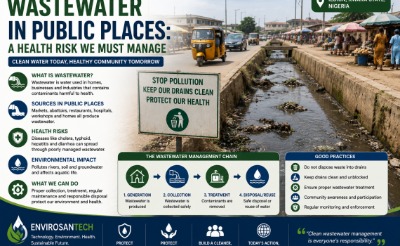 Waste water in public spaces